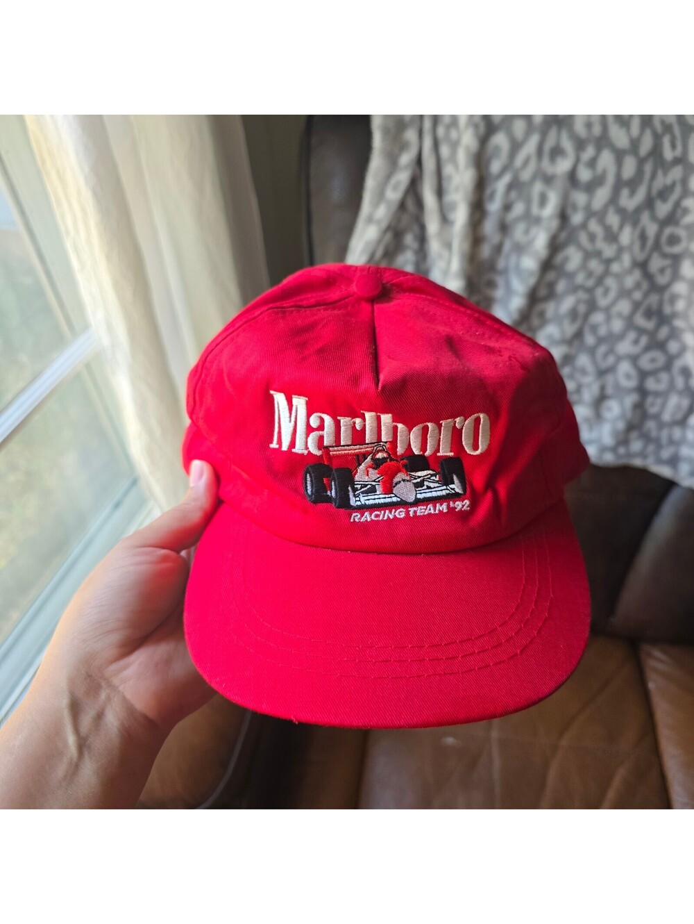 Vintage Marlboro Racing Team '92 Snapback Hat Red IndyCar F1 Promo Cap 90s